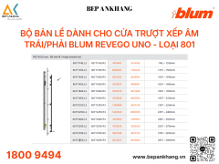 Bộ bản lề dành cho cửa trượt xếp âm Trái Blum REVEGO uno 801T1140.L3 (4110481) - 1142 – 1356mm